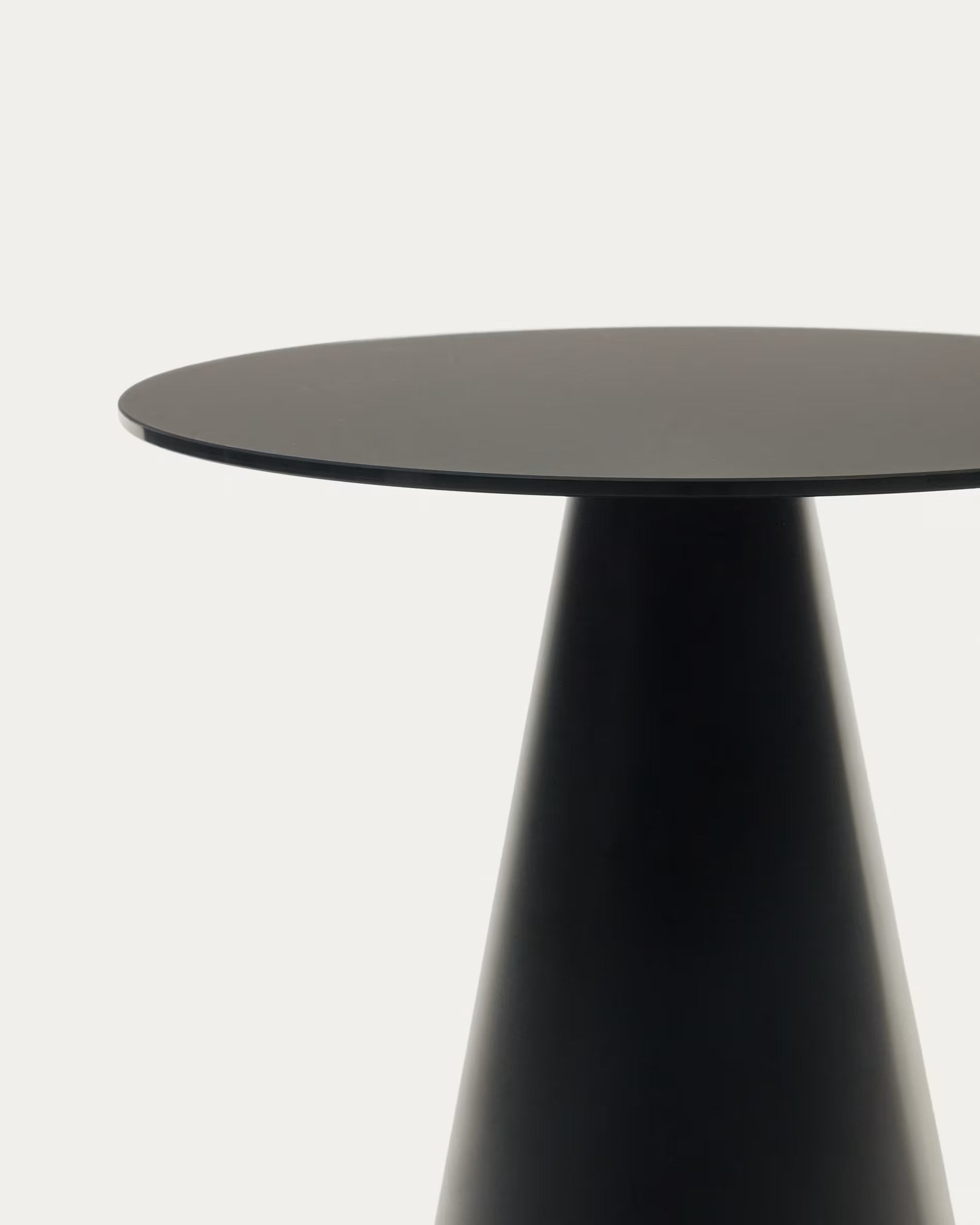 Wilshire Tempered Glass and Metal Side Table Ø 50 cm