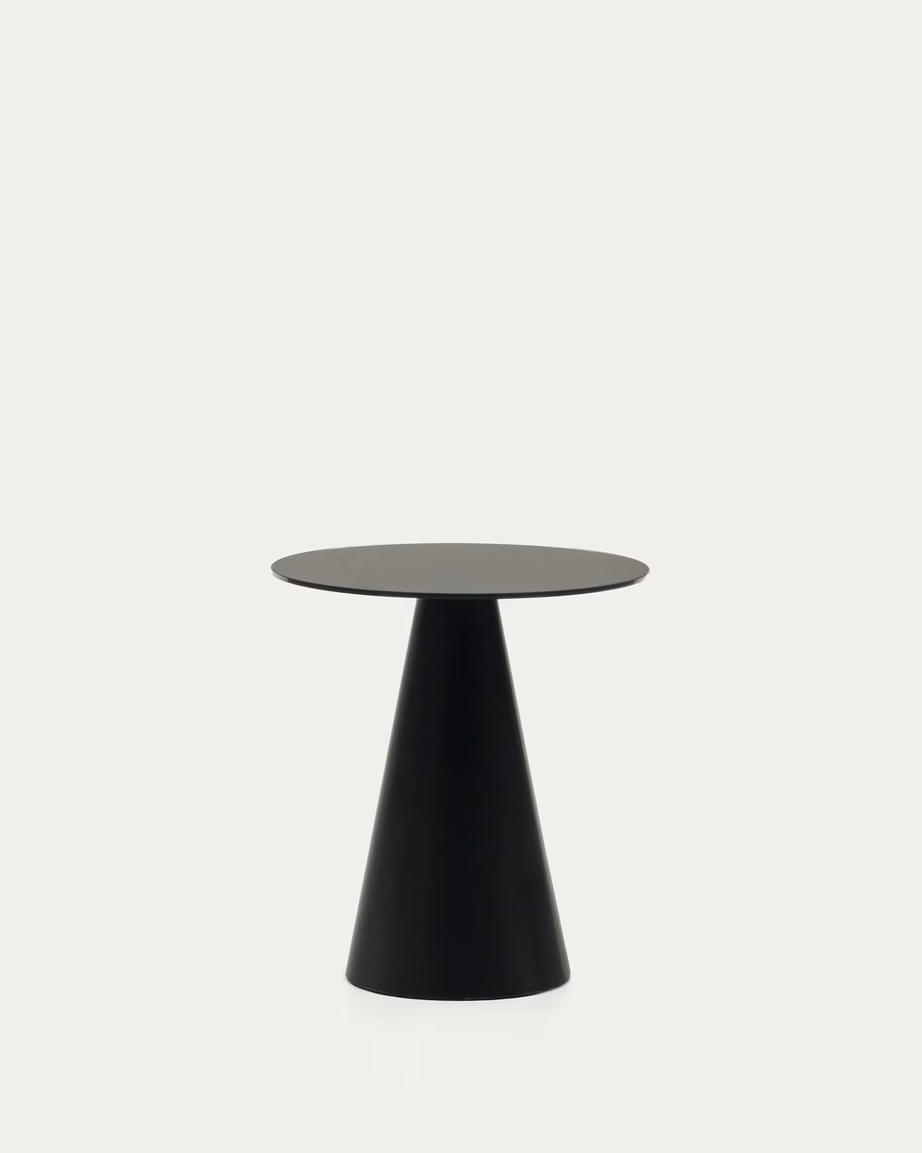 Wilshire Tempered Glass and Metal Side Table Ø 50 cm