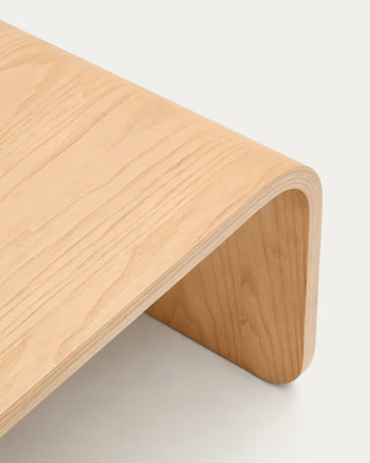 Olaria Terracotta Coffee Table with an oak veneer in a natural finish, 110x60 cm