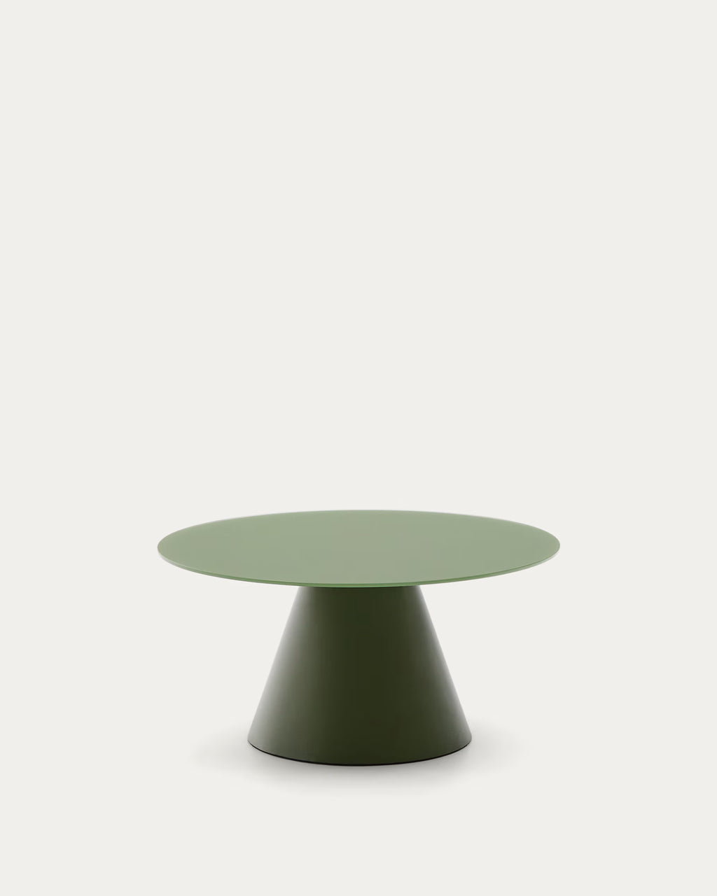 Wilshire coffee table matt green finish Ø80cm