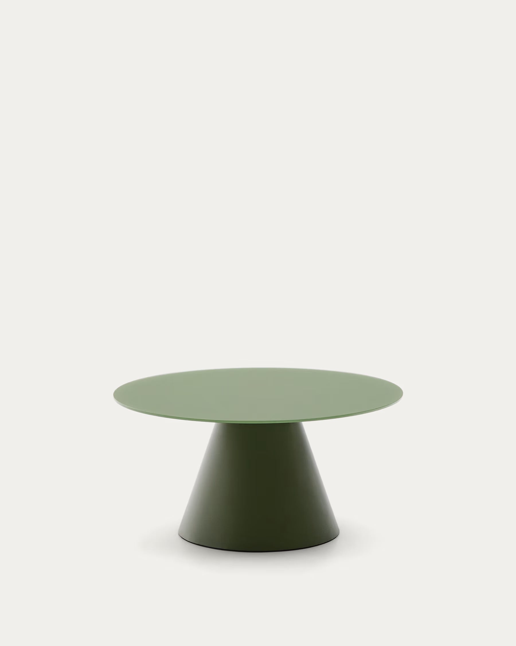 Wilshire coffee table matt green finish Ø80cm