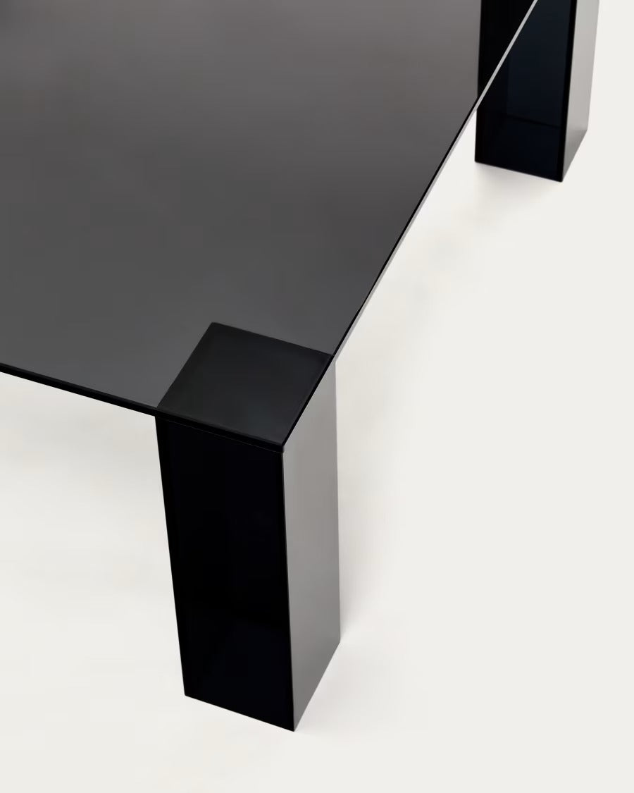 Adularia Dark-Grey, Tempered-Glass Side Table, 85 x 85 cm