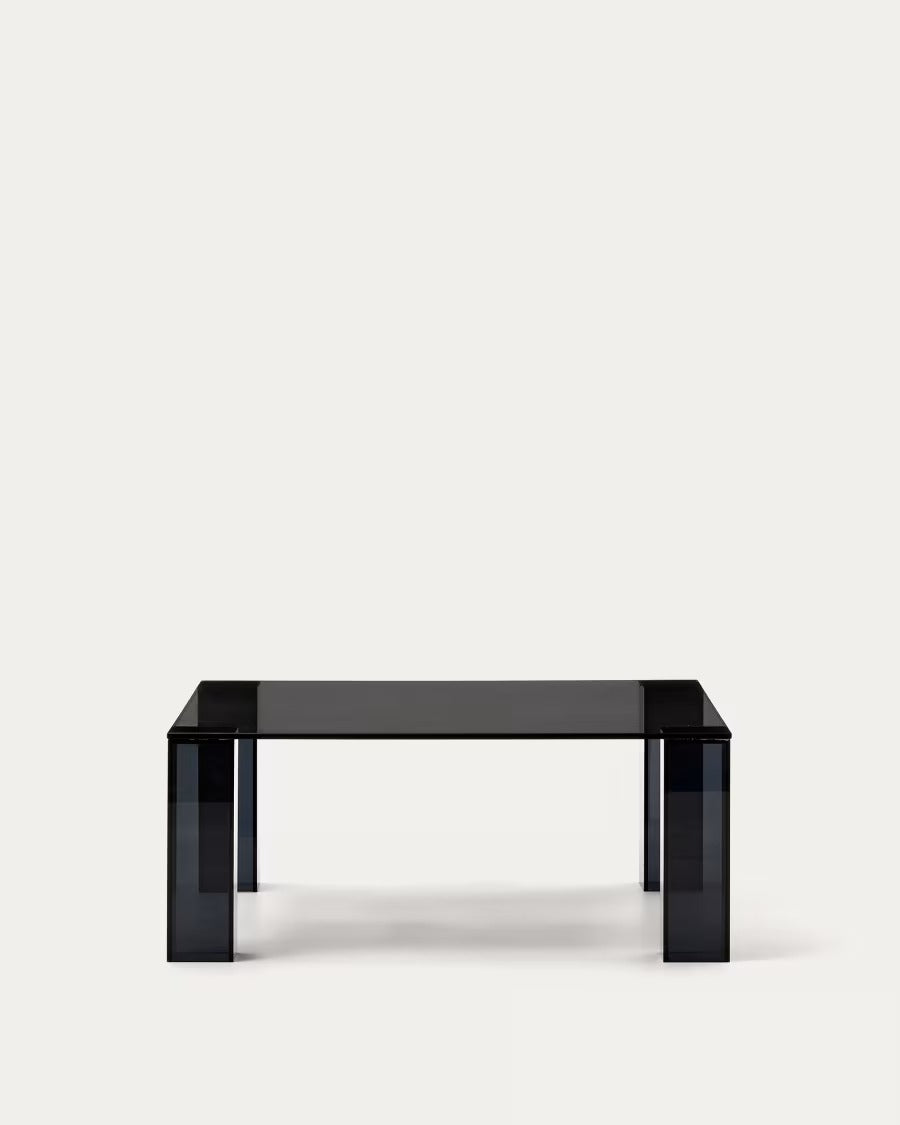 Adularia Dark-Grey, Tempered-Glass Side Table, 85 x 85 cm