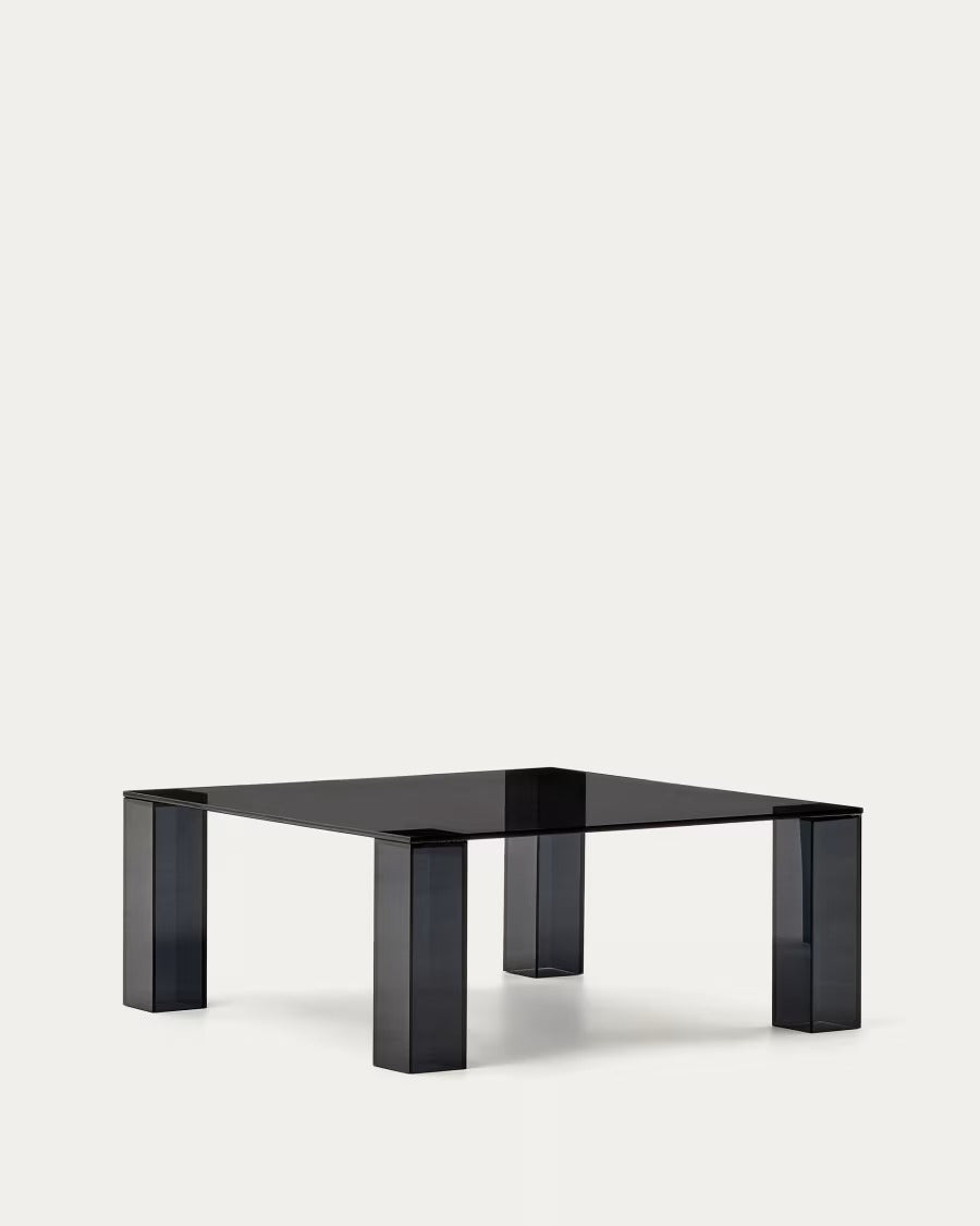 Adularia Dark-Grey, Tempered-Glass Side Table, 85 x 85 cm