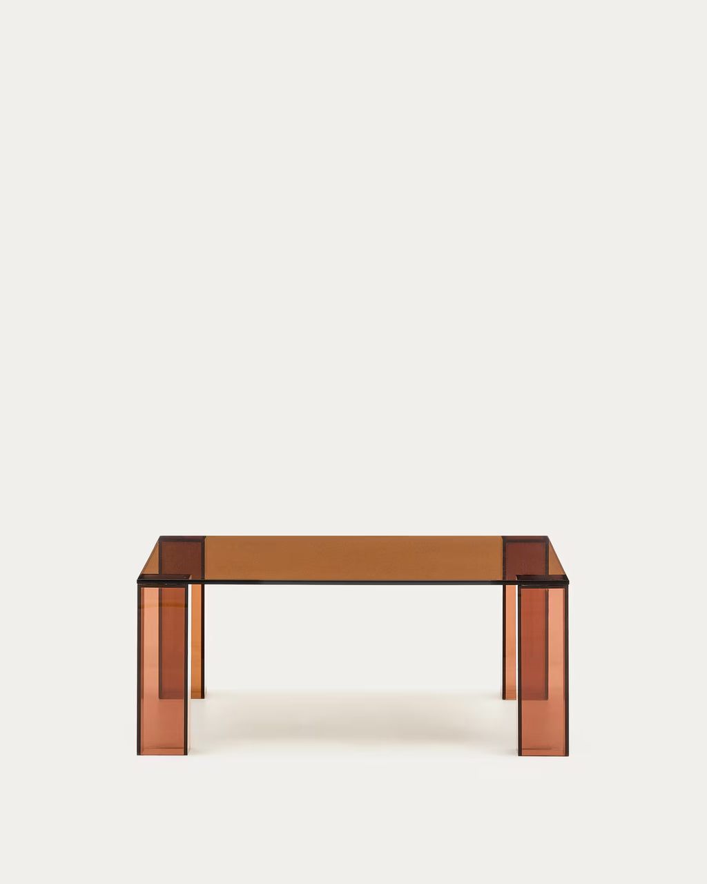 Adularia Brown, Tempered-glass Side Table, 85 x 85 cm.