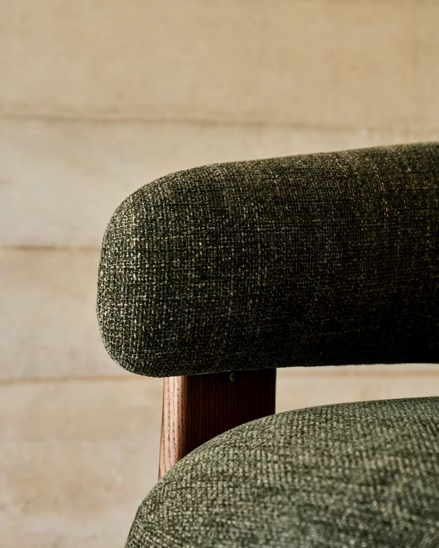 Granite Armchair Green Chenille