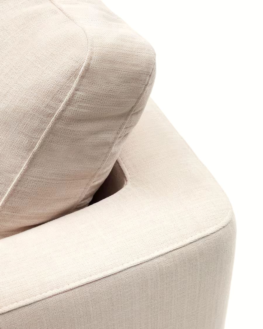 Gala 4 Seater Sofa with Left Side Chaise Longue in Beige