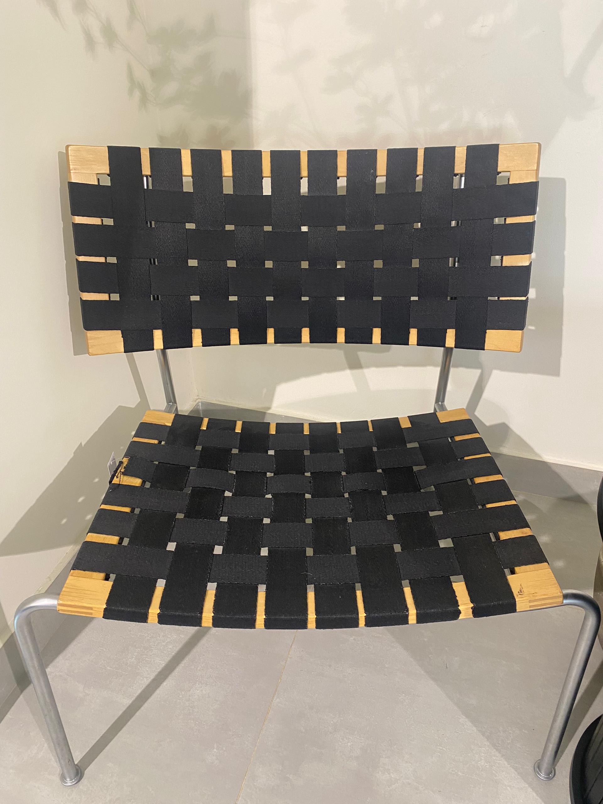 RECEPTION /OFFICE CHAIR BLACK WOVEN  - DANISH DESIGN
