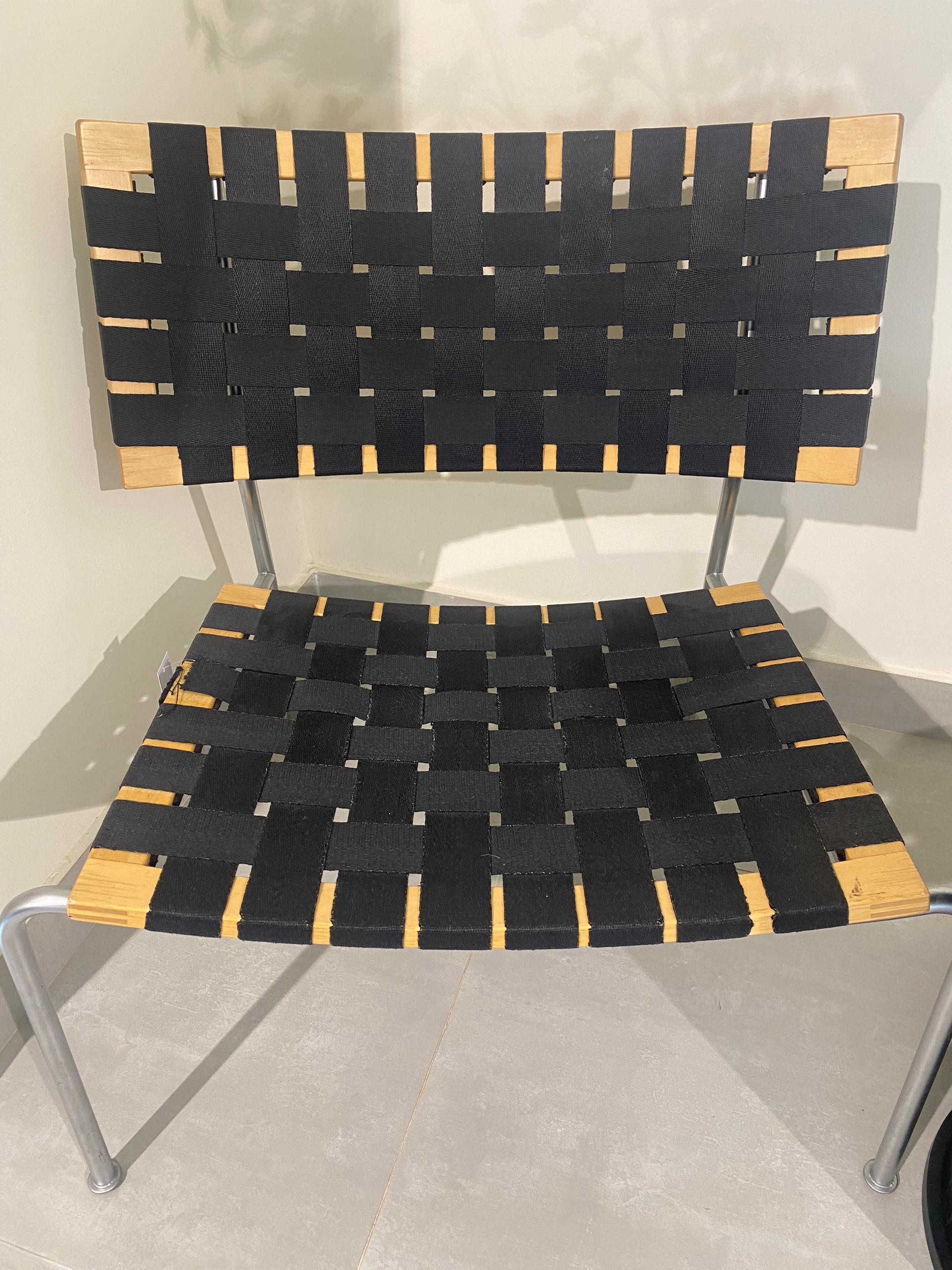 RECEPTION /OFFICE CHAIR BLACK WOVEN  - DANISH DESIGN