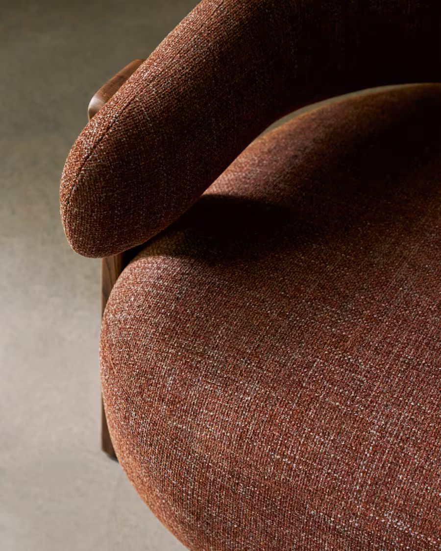 Granite Armchair in brown chenille armchair