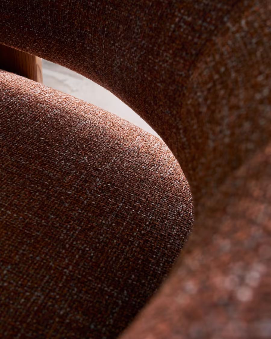 Granite Armchair in brown chenille armchair