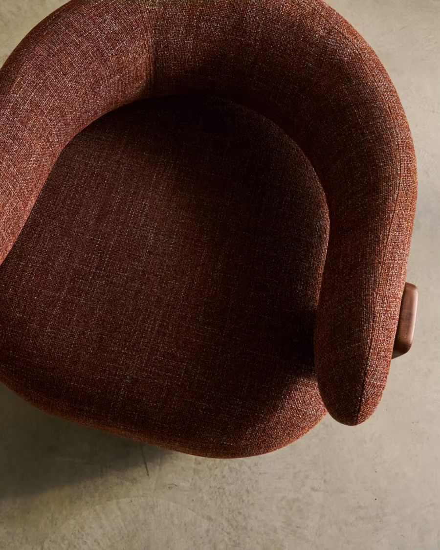 Granite Armchair in brown chenille armchair