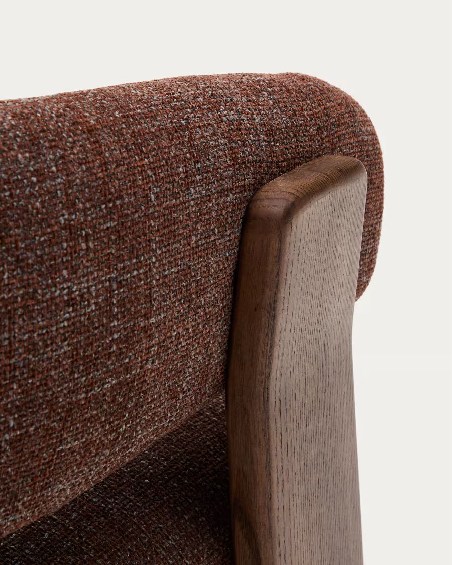 Granite Armchair in brown chenille armchair