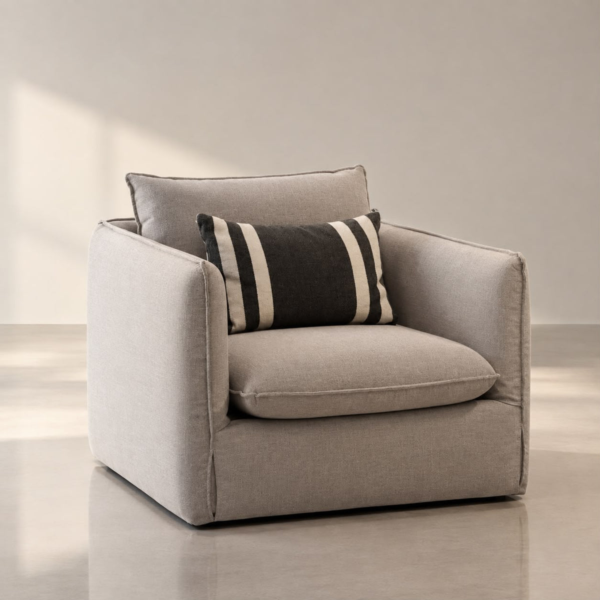 Indiana Slipcover 1 Seater  - Fabric Milly Cement