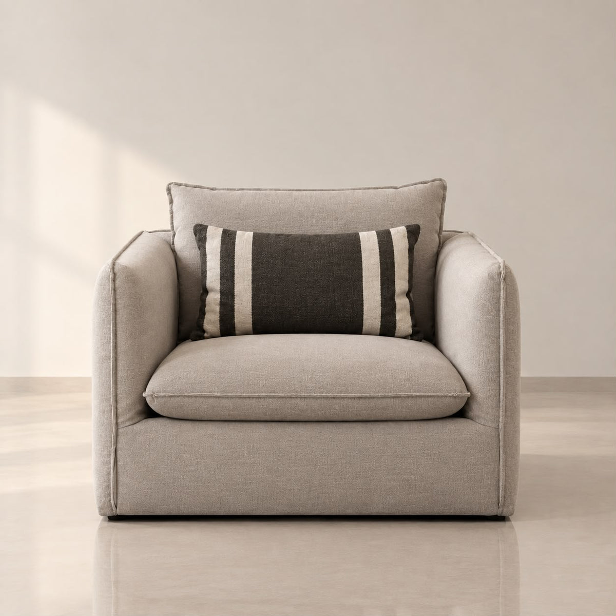 Indiana Slipcover 1 Seater  - Fabric Milly Cement