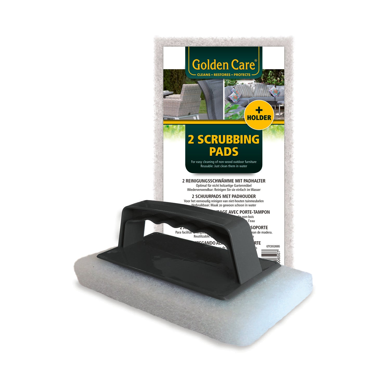 Golden Care Scrubbing Pads And Holder (Non-Wood Furniture)