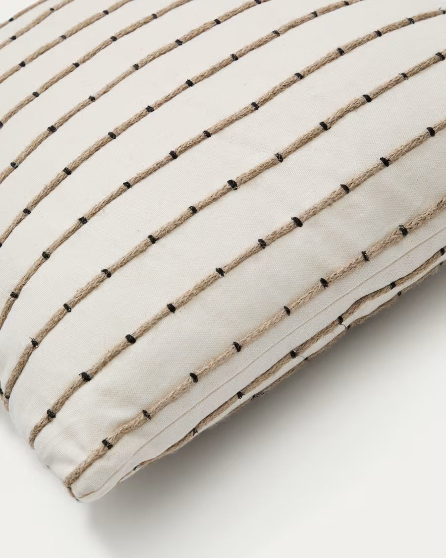 Auila Cushion With a Jute Embroidery