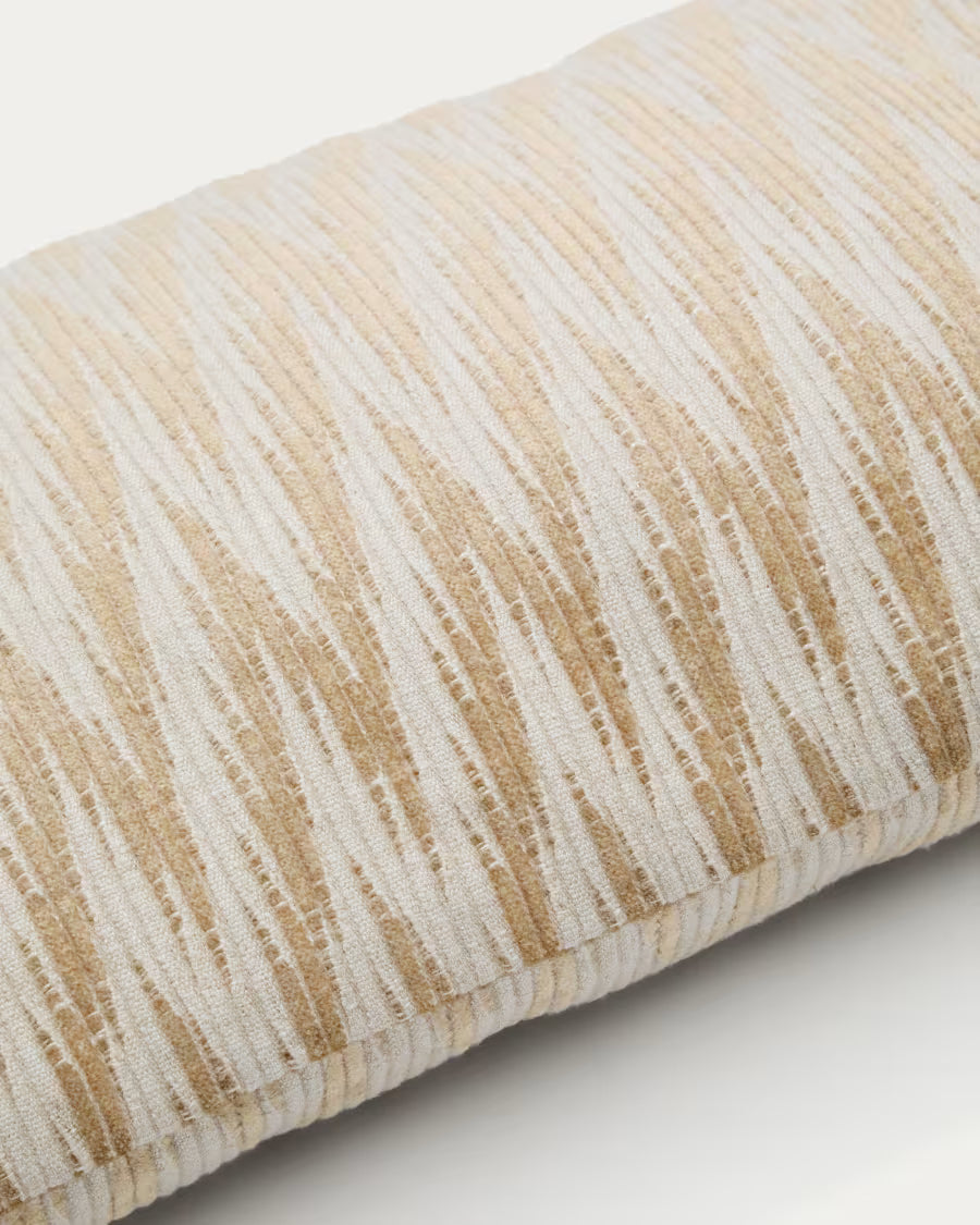 Sigato beige and ecru viscose and cotton# 50 x 30 cm