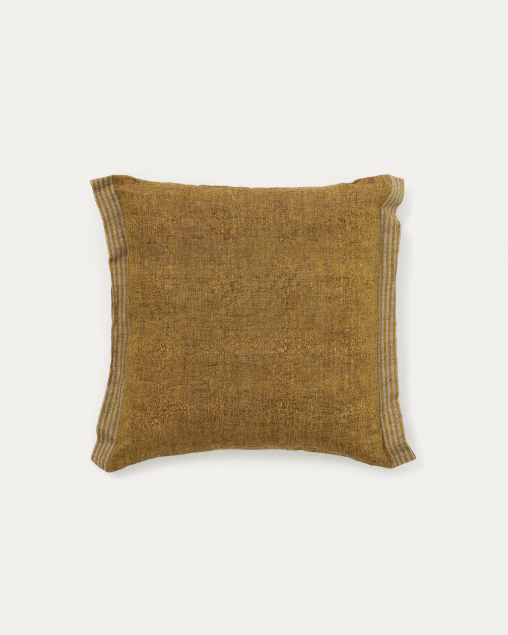 Niven mustard 100% melange linen cushion 45 x 45cm