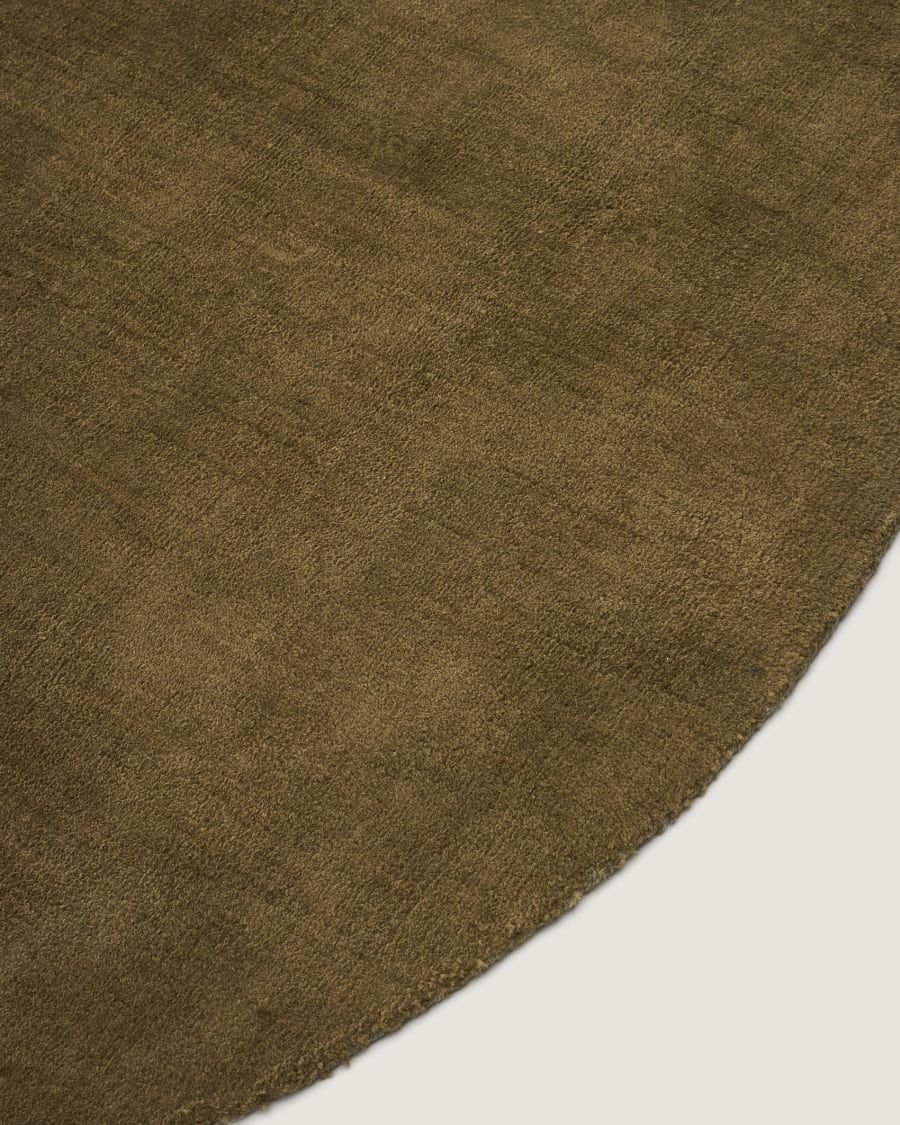 Empuries green round rug 200cm