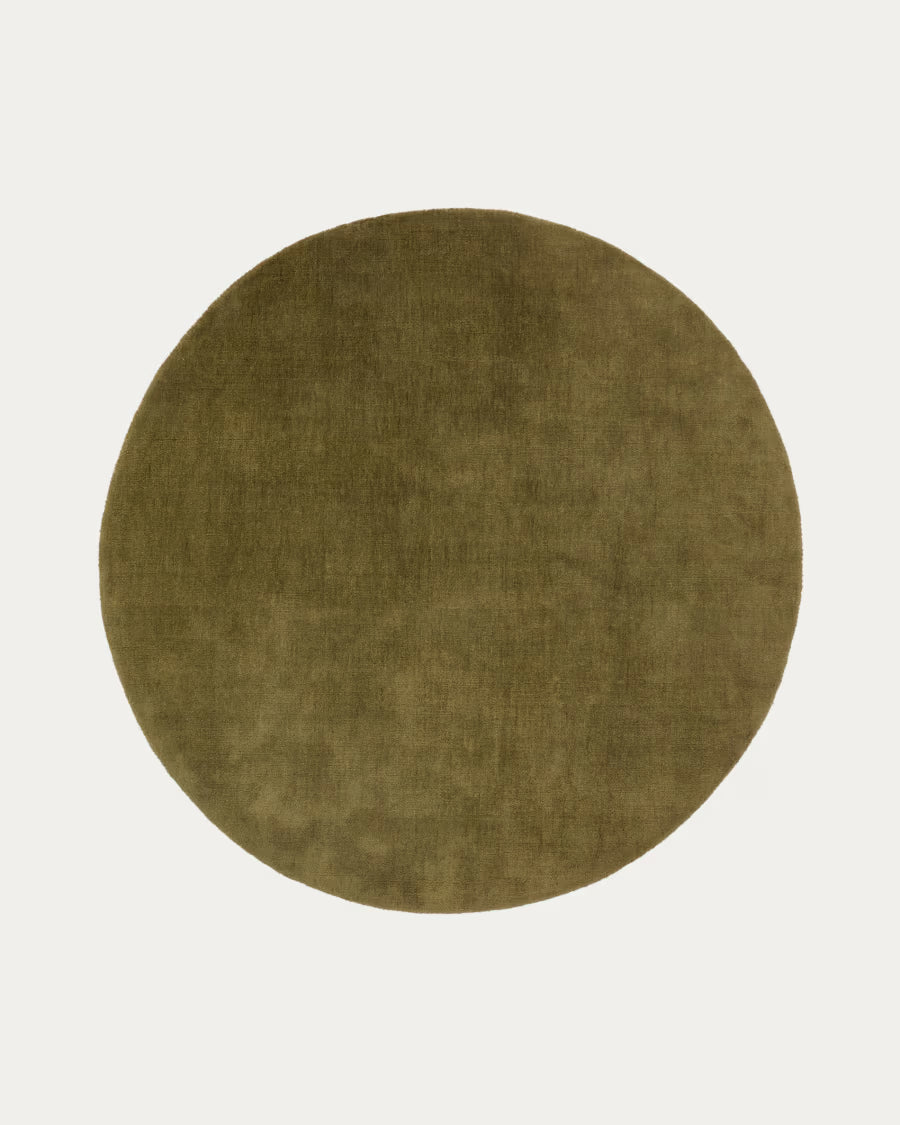 Empuries green round rug 200cm
