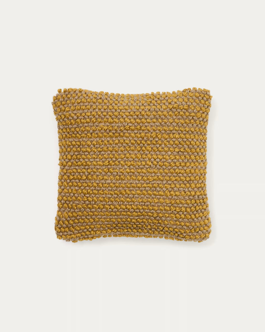 Sayen mustard jute cushion 50 x 50 cm