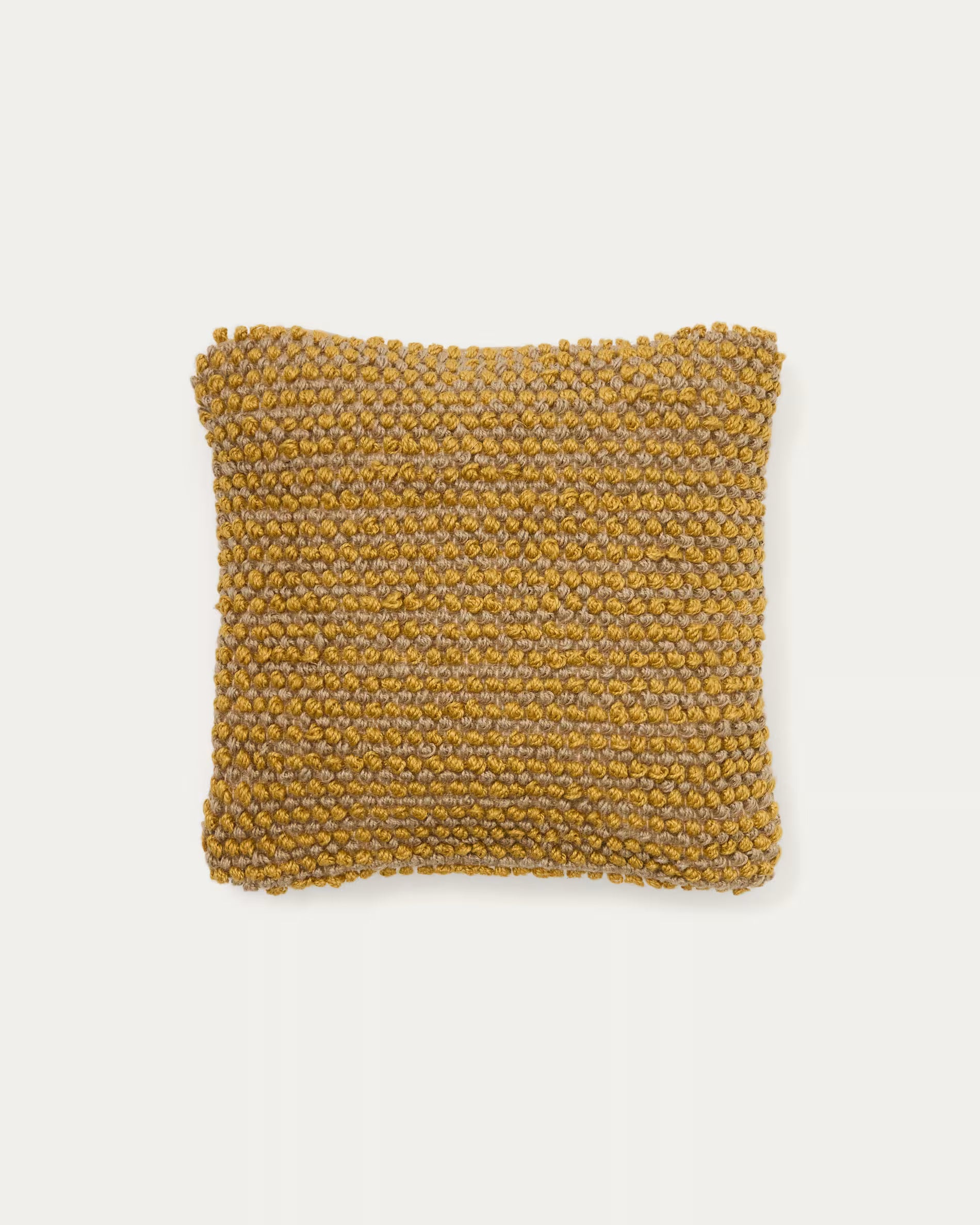 Sayen mustard jute cushion 50 x 50 cm