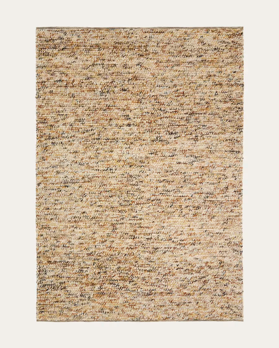Elanis multicoloured boucle wool rug 200 x 300cm