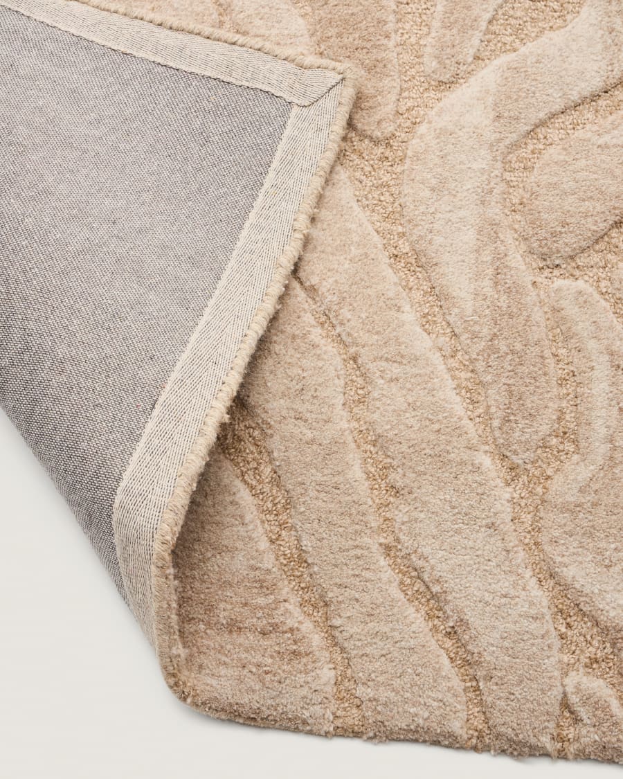 Tribet zebra jacquard wool rug 200 x 300cm