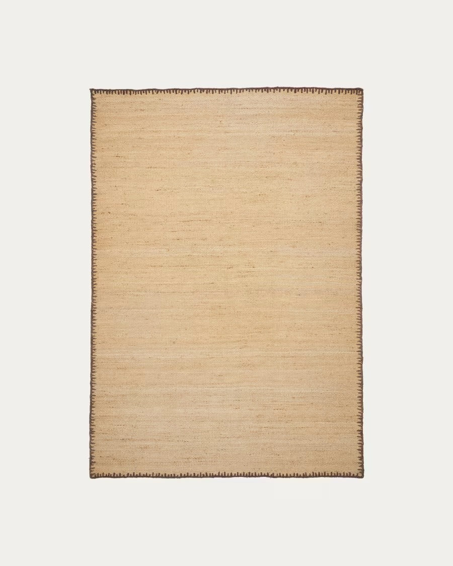 Sorina Natural Jute Rug with Brown Border 160 x 230 cm