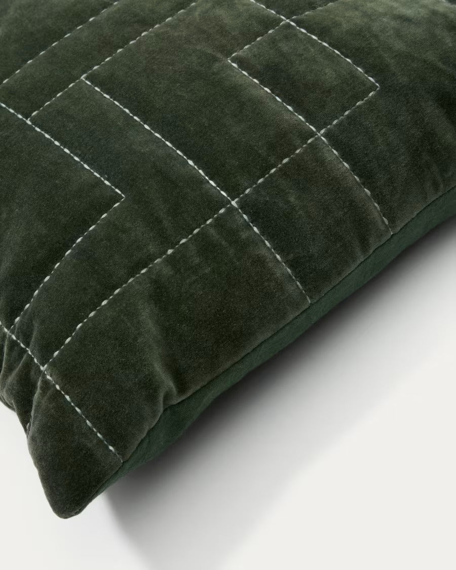 Prila Green Velvet Cotton Cushion