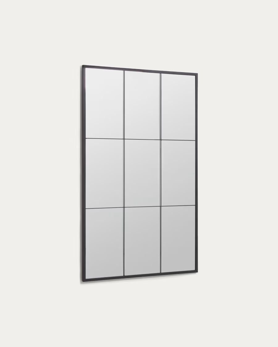 Ulrica standing mirror in black metal 100 x 160cm.