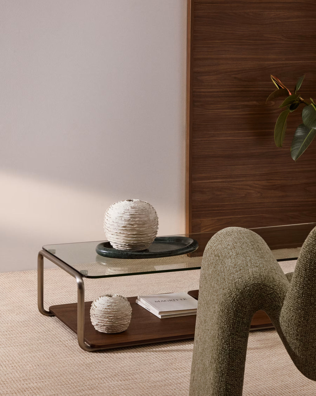 Evania vase in beige ceramic 21 cm
